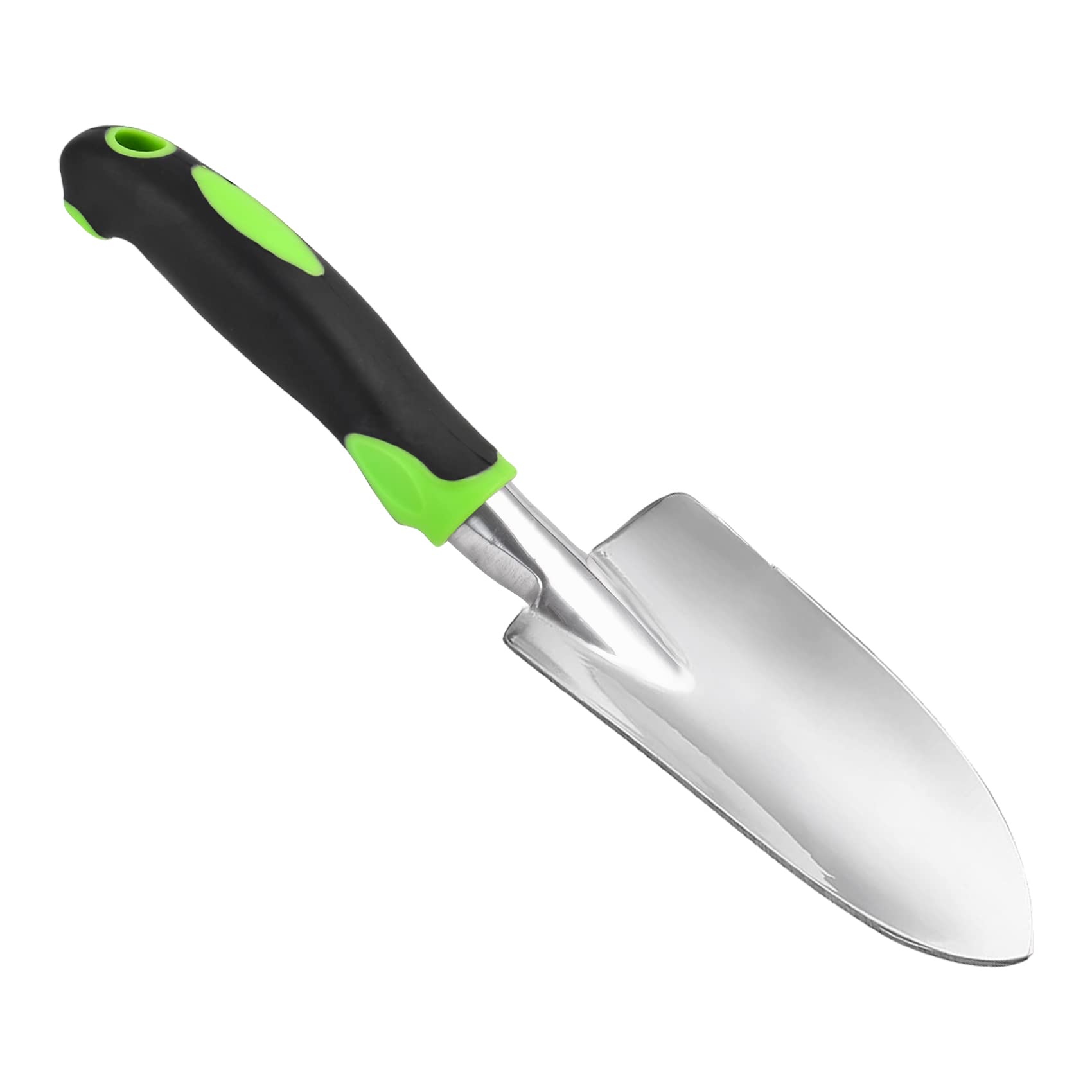 Thovorrnl garden shovel with aluminum head for durable, rust-resistant gardening tasks.