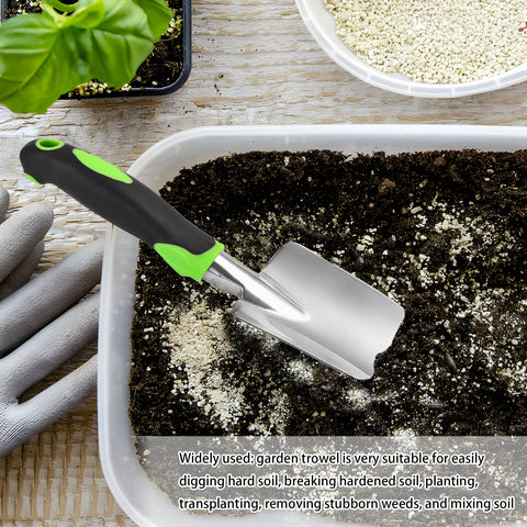 Thovorrnl garden shovel with storage hole for clutter-free hanging and easy storage.