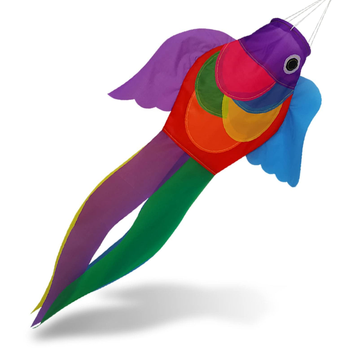 THQZLH fish windsock 38in hanging outdoors for vivid seasonal decoration.