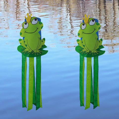 THQZLH weather-ready frog windsock ready for outdoor use