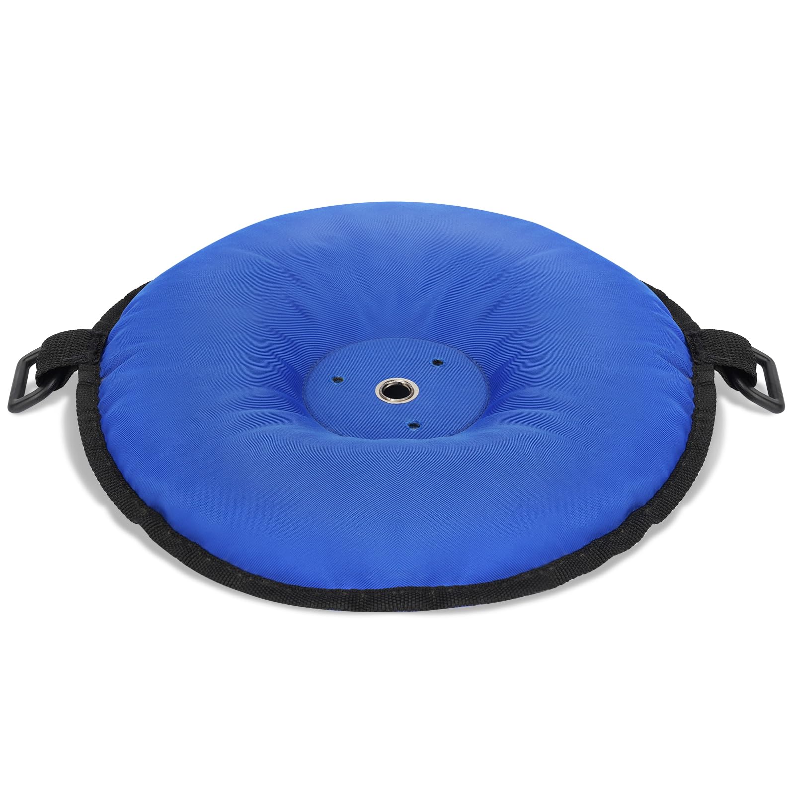 Three BUZZLETT sand bag base on boats enables quick deck setup to deter birds.