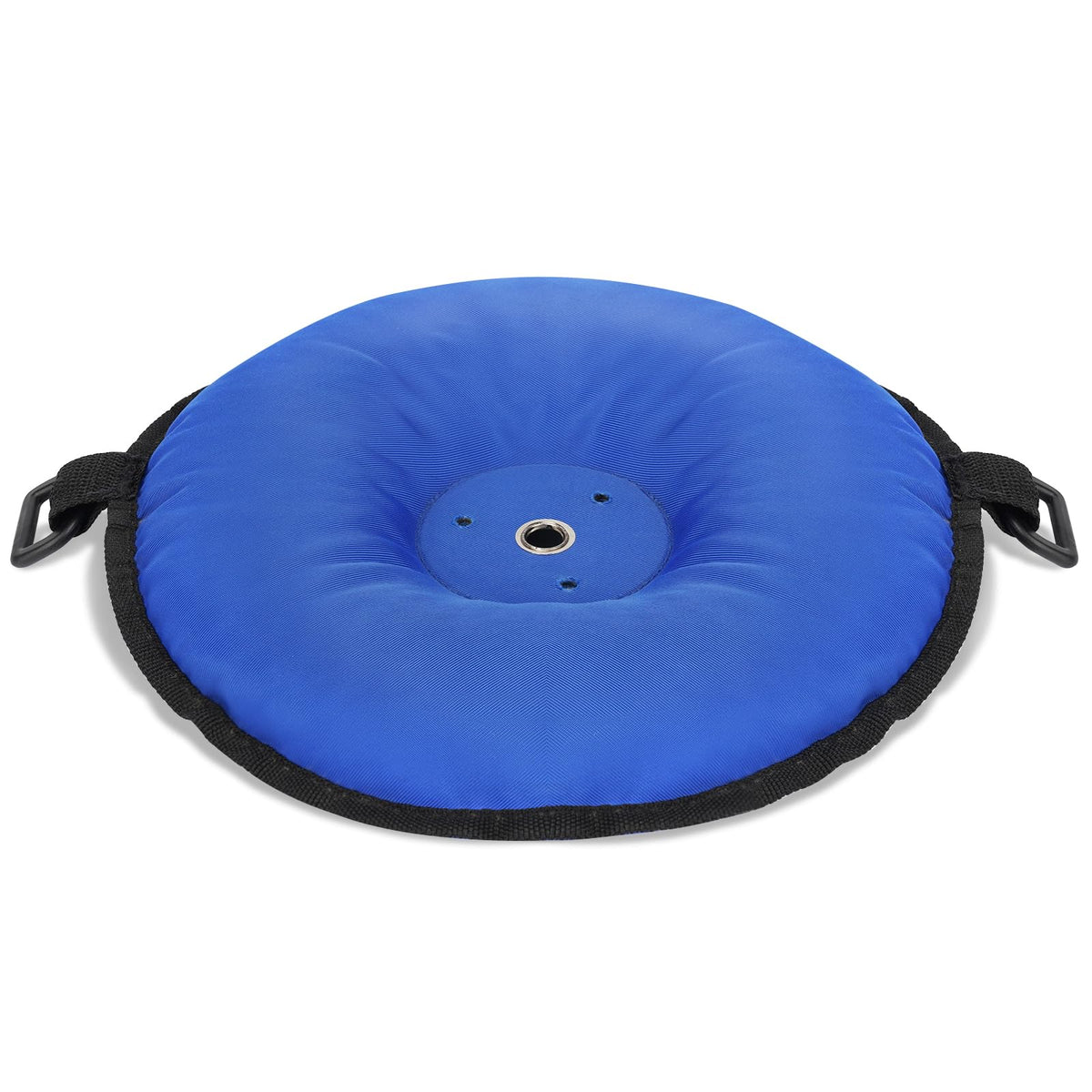 Three BUZZLETT sand bag base on boats enables quick deck setup to deter birds.