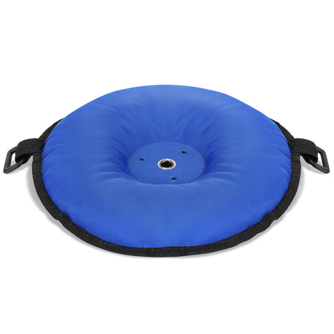 Three BUZZLETT sand bag base on boats enables quick deck setup to deter birds.