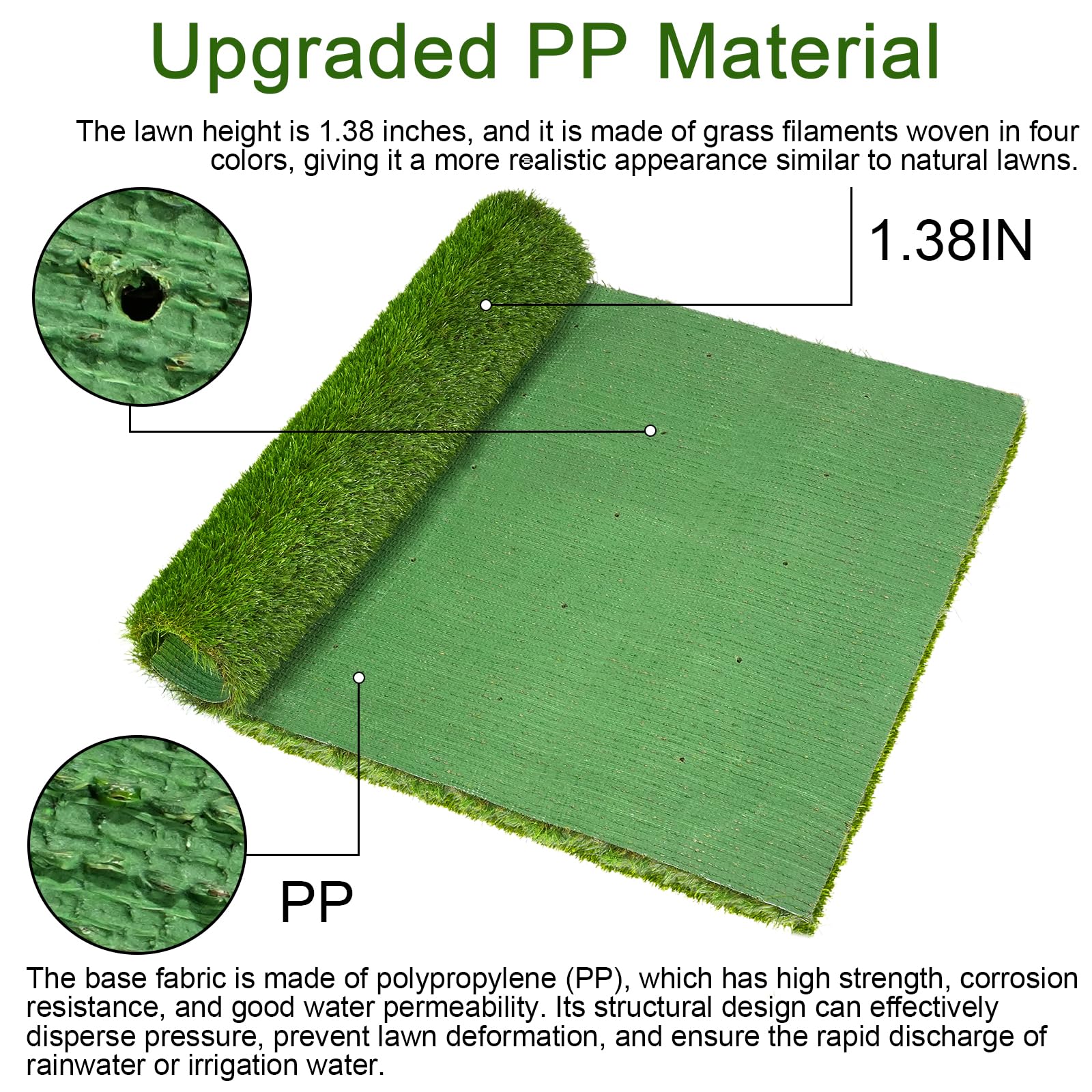 Three Oranges artificial grass mat doorway use showing compact, door-friendly surface.