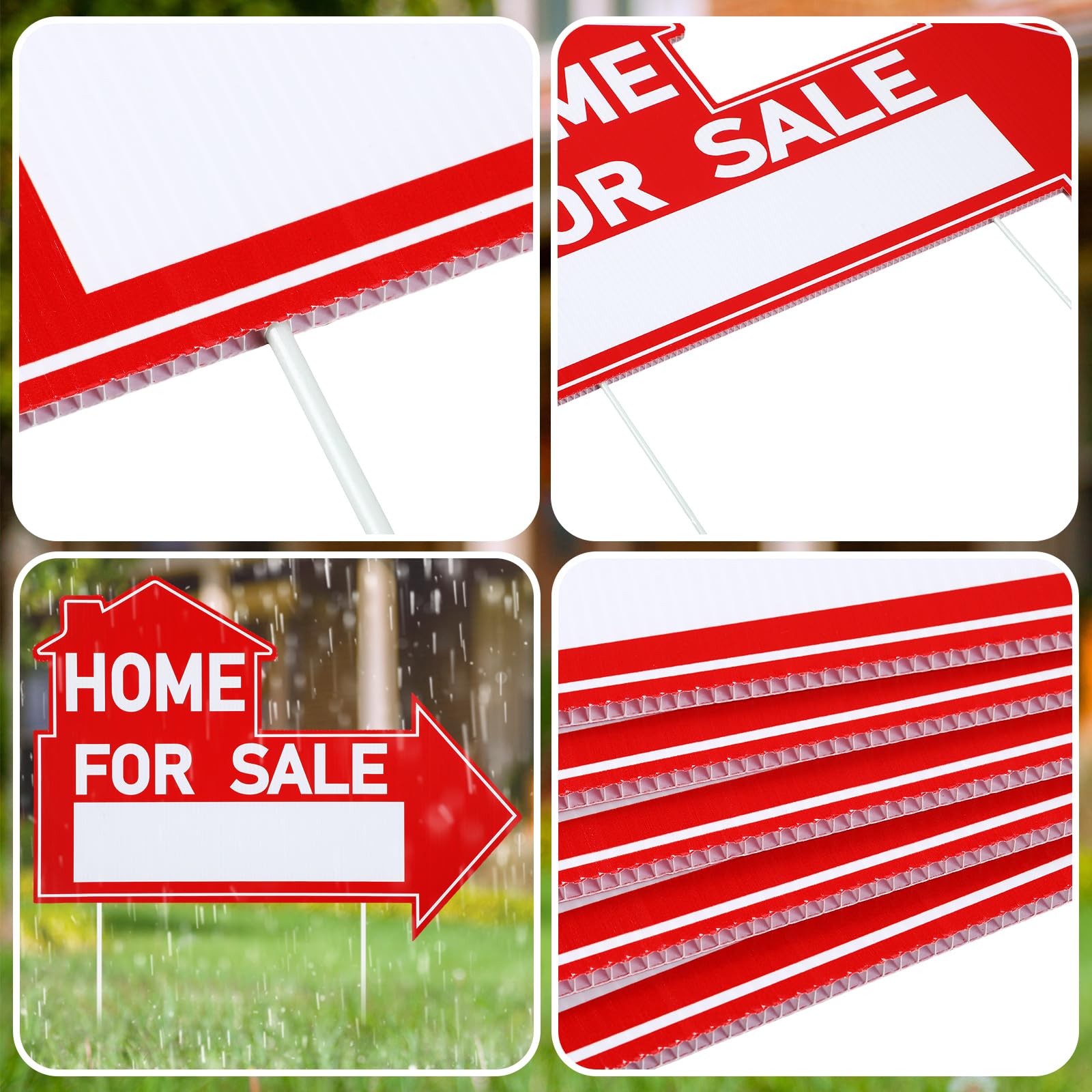 Threehoney weatherproof plastic house sign resists wind and rain