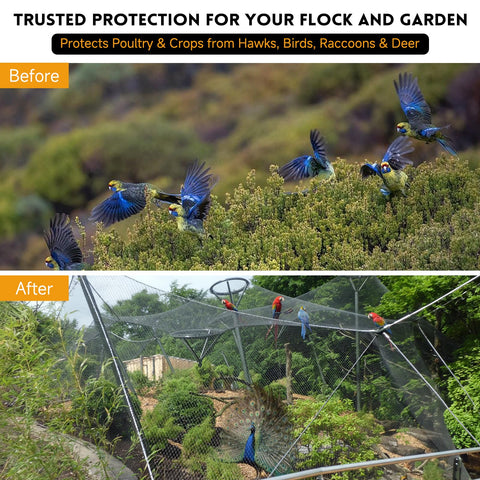 Threekia predator protection netting safely surrounds ponds and balconies
