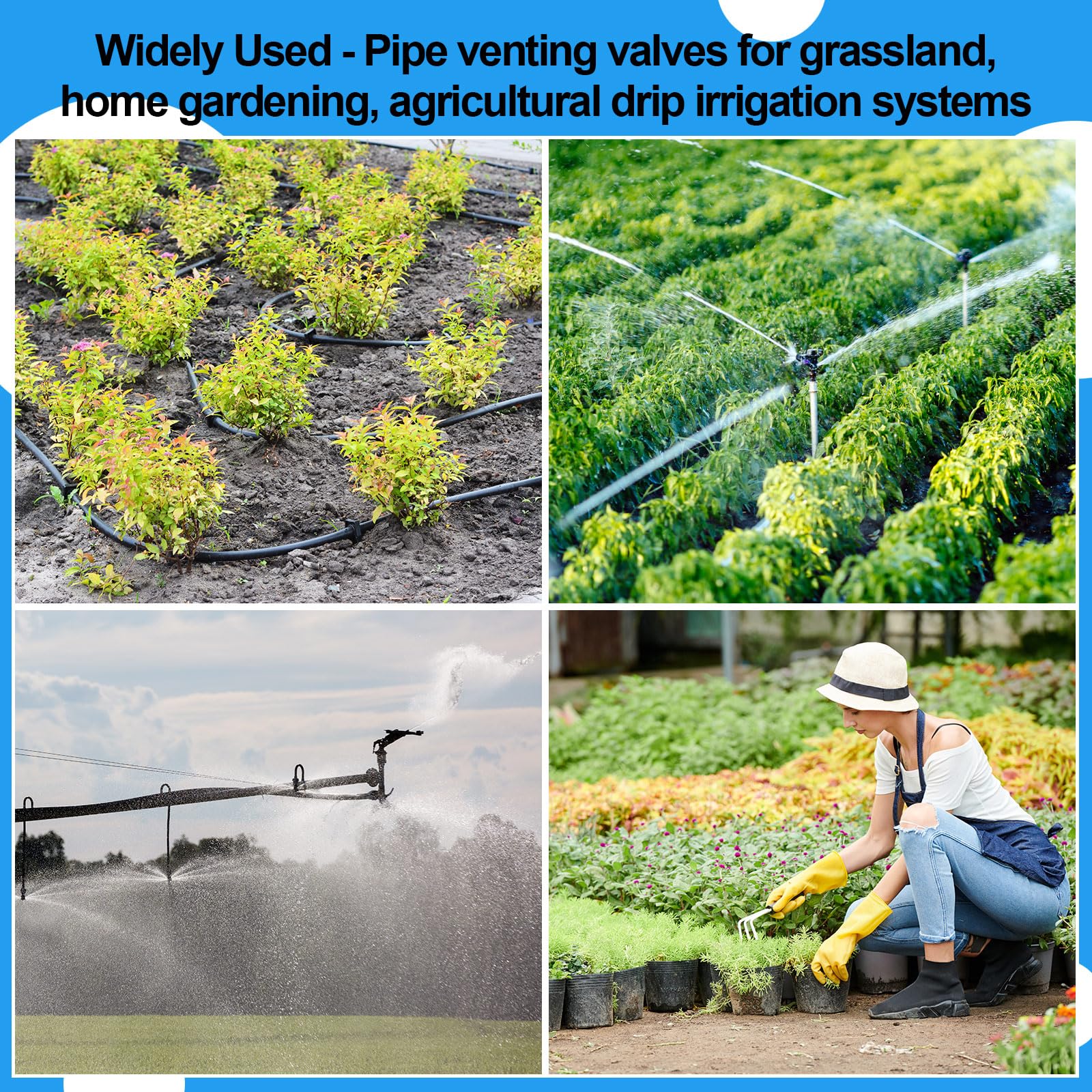 Threlaco 3/4 inch air valve for home gardening and air pocket relief.