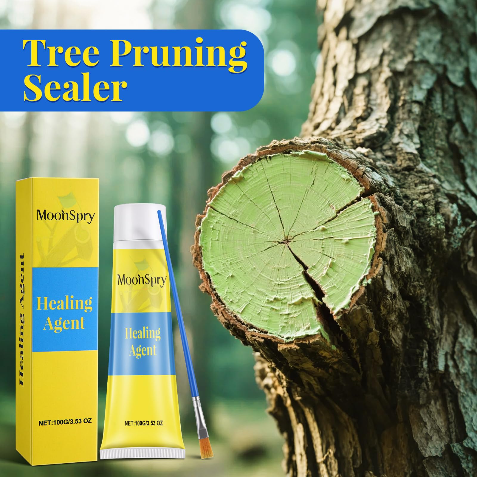 Threlaco tree wound sealer seals larger wounds and prevents environmental stressors.