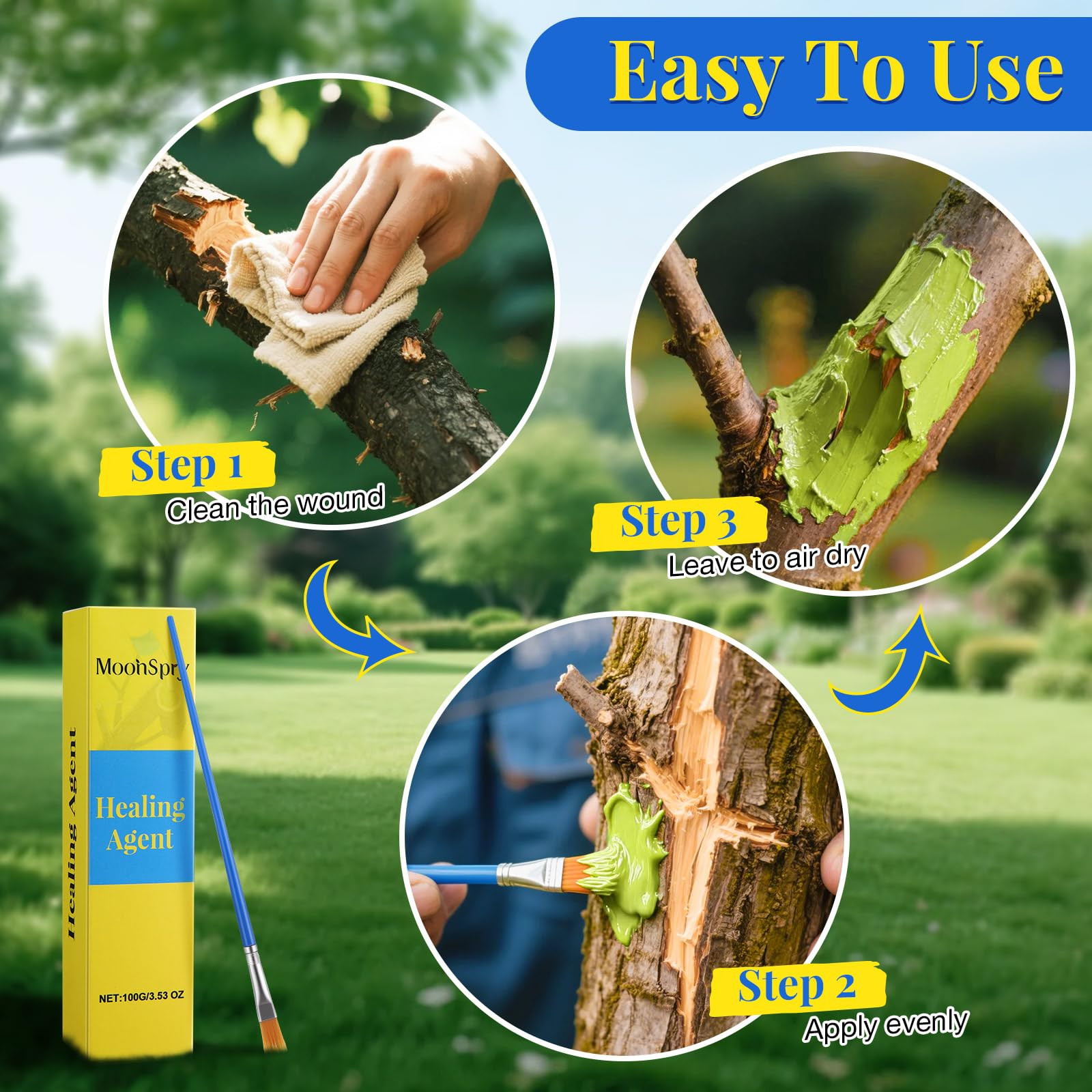 Threlaco tree wound paste helps protect exposed tissue at pruning sites.