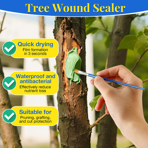 Threlaco brush included for easy, even application on grafts and cuts.