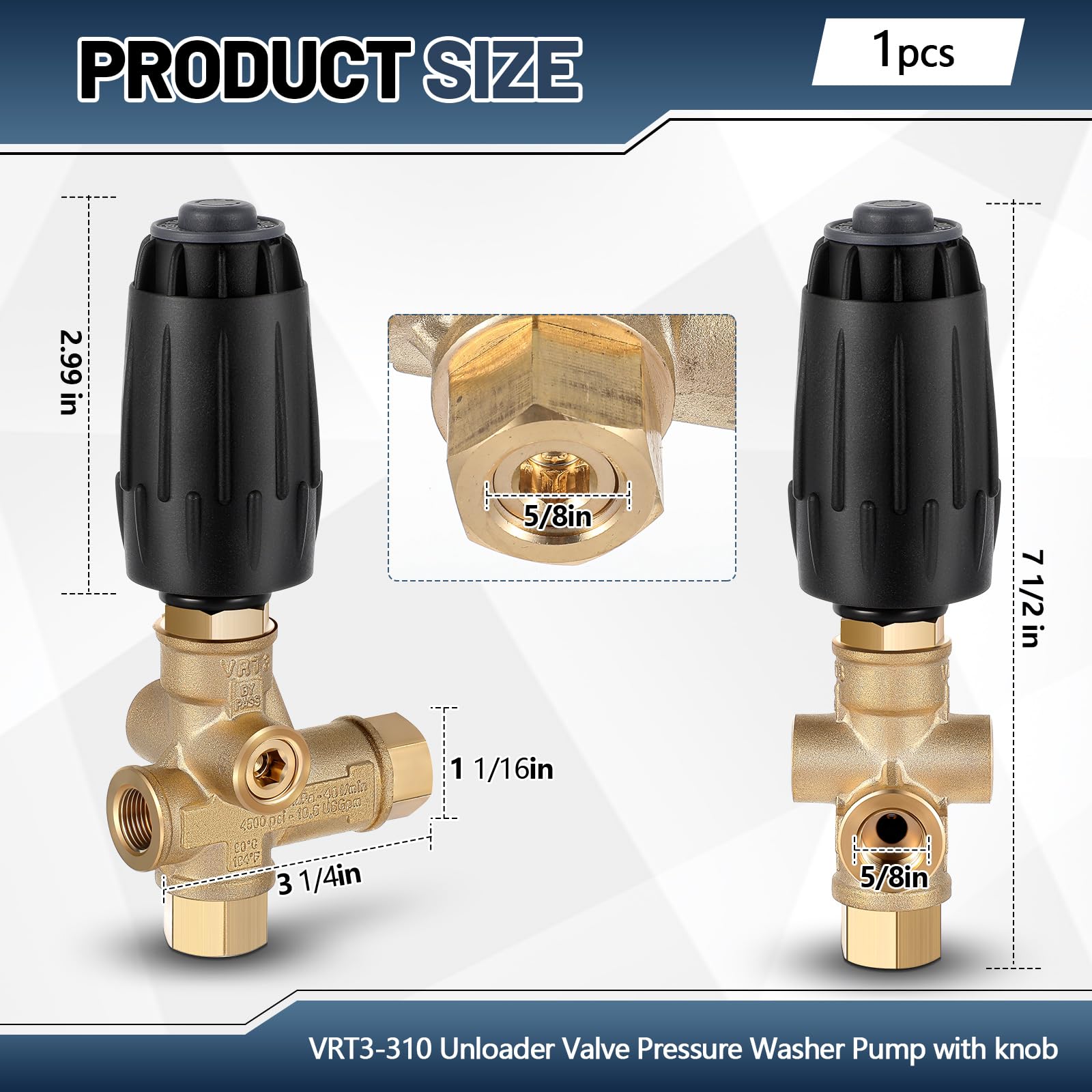 Threlaco VRT3-310 inlet outlet bypass 3/8 F fittings enabling flexible compatibility