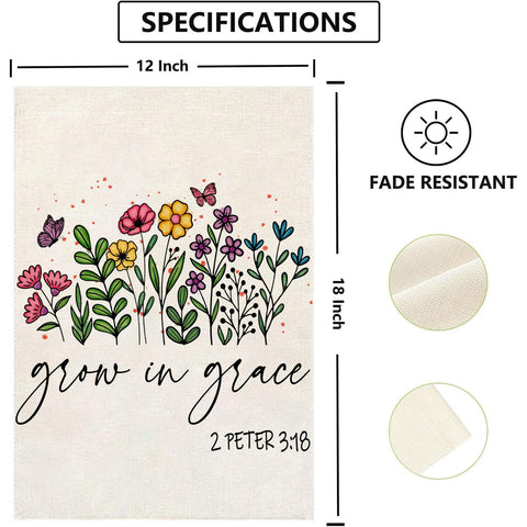 Thriano Easter Garden Flag double-sided print visible from both sides, ideal for porch displays.