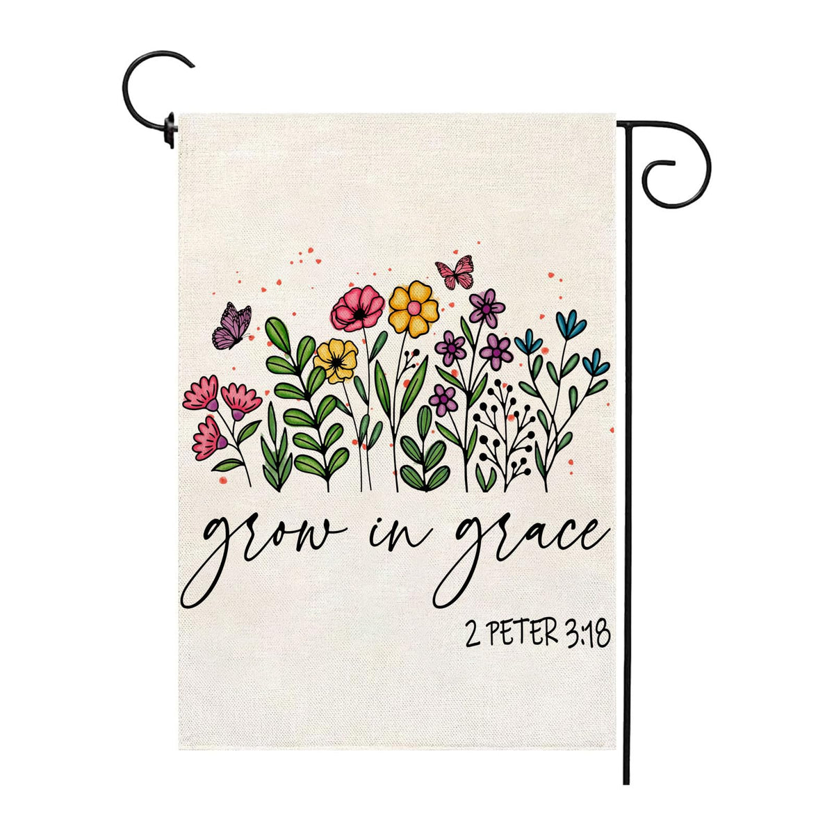 Thriano Easter Garden Flag 12x18 – vertical burlap design, welcoming entryway with seasonal floral charm.