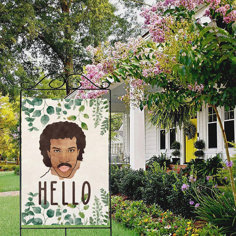 Thriano Hello Funny Garden Flag installs easily on standard flagpoles.