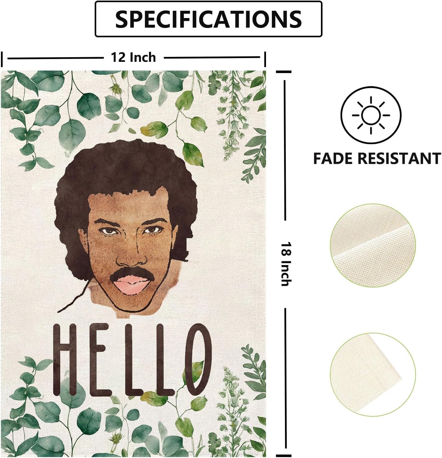 Thriano Hello Funny Garden Flag displayed on a porch adds seasonal curb appeal.
