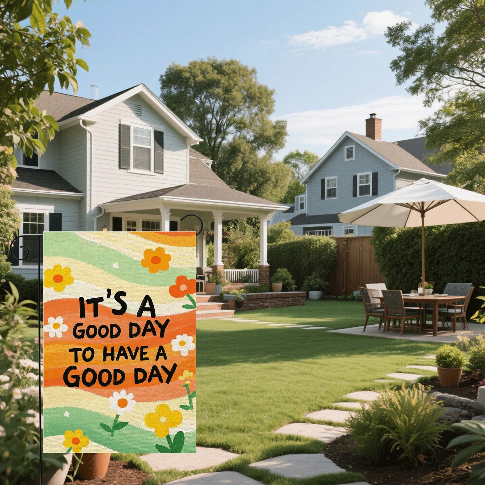 Thriano outdoor flag double-sided design reads clearly from near and far.