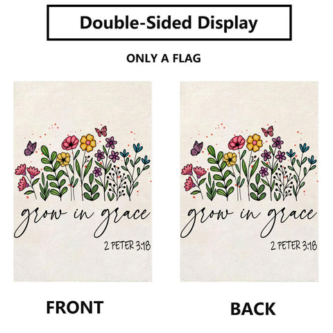 Thriano spun-polyester flag close-up shows sturdy texture for weather-ready outdoor decor.