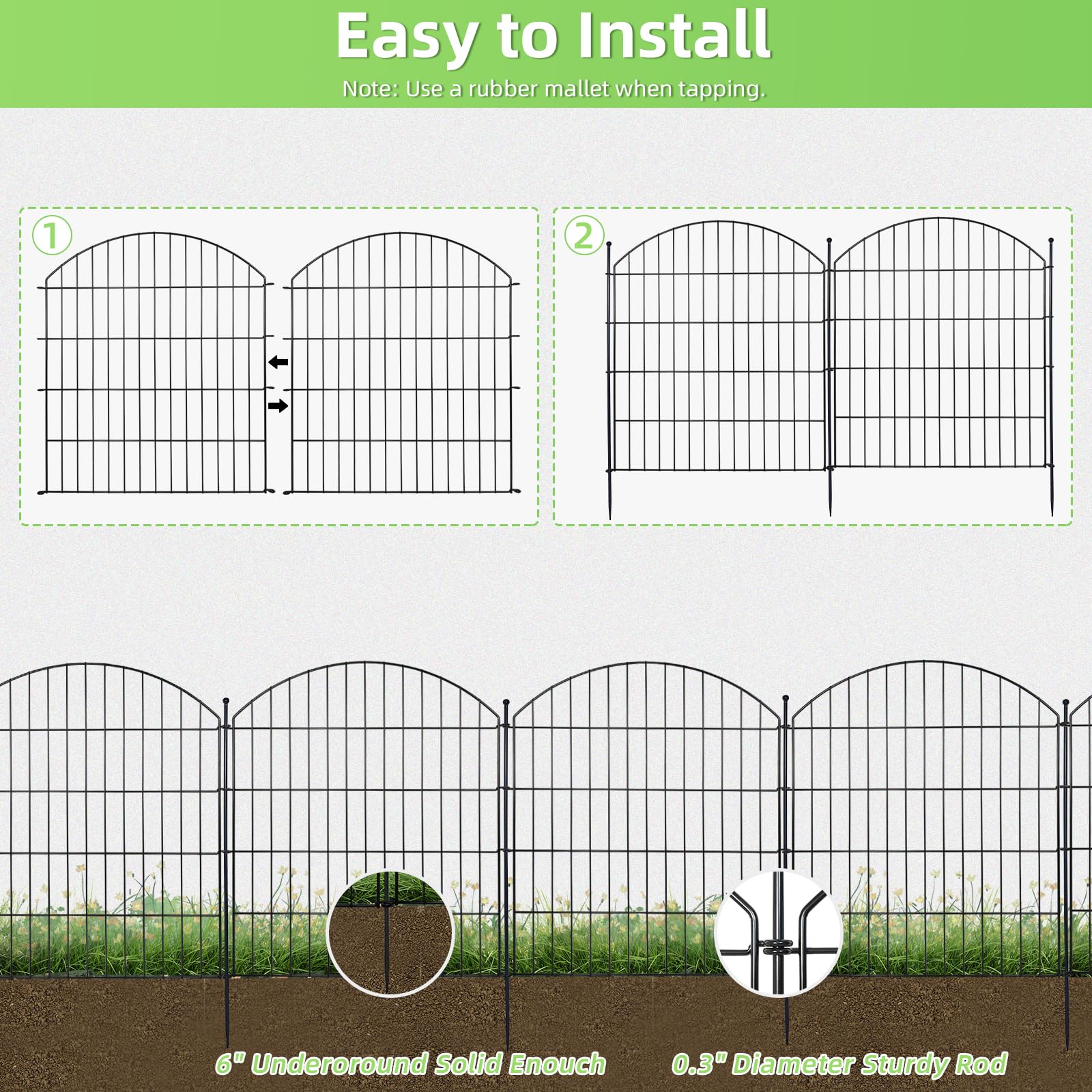 Thrivinest 32-inch height border panels provide durable garden edging.