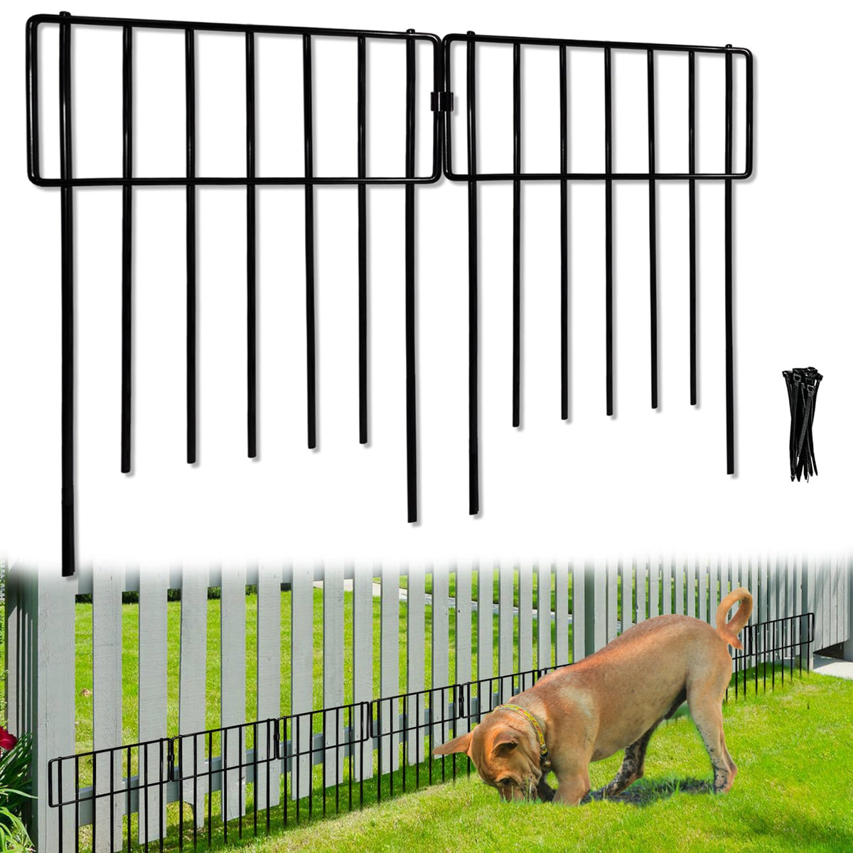 Thrivinest Animal Barrier 19-pack panel fence blocks small animals from entering your garden.