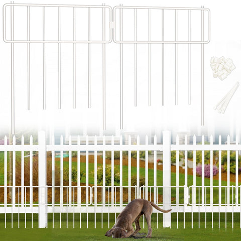 Thrivinest 17in panel of animal barrier fence forming a sturdy garden edge that helps deter digging.
