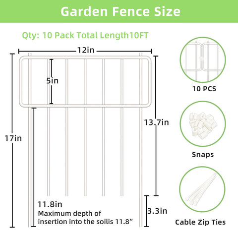 Thrivinest decorative border fence enhances garden aesthetics while marking plant boundaries.