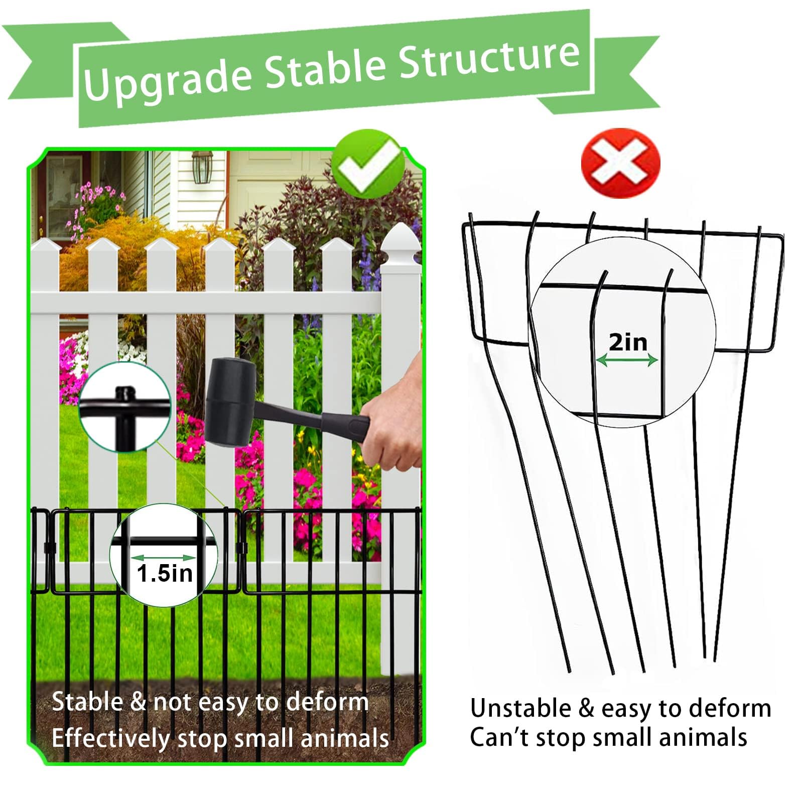 Thrivinest 26-pack covers about 26 feet for scalable garden boundaries.