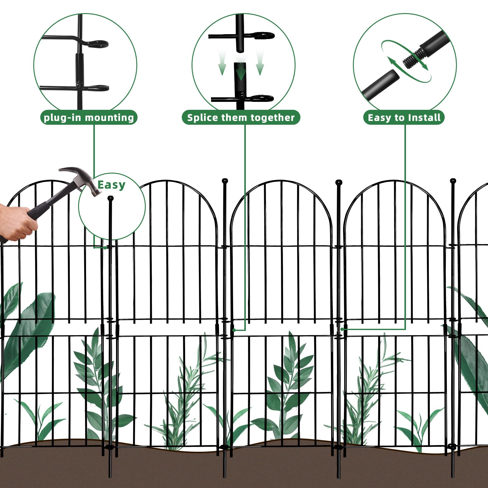 Thrivinest arch-border fence edging enhances garden borders and plant displays.