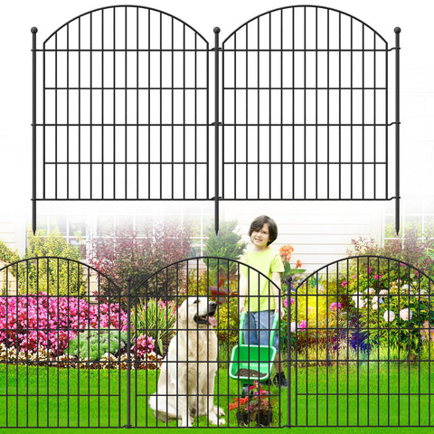 Thrivinest decorative garden fence arches assembly showing stylish border for planting beds.