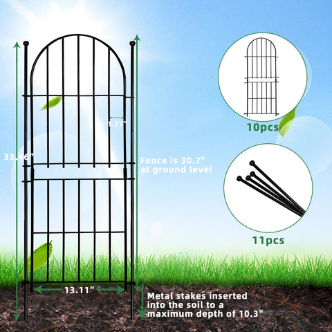 Thrivinest no-dig fence segment shows easy, tool-free installation along flower beds.