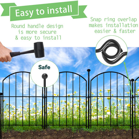 Thrivinest snap-circle install fence demonstrates quick no-dig setup.