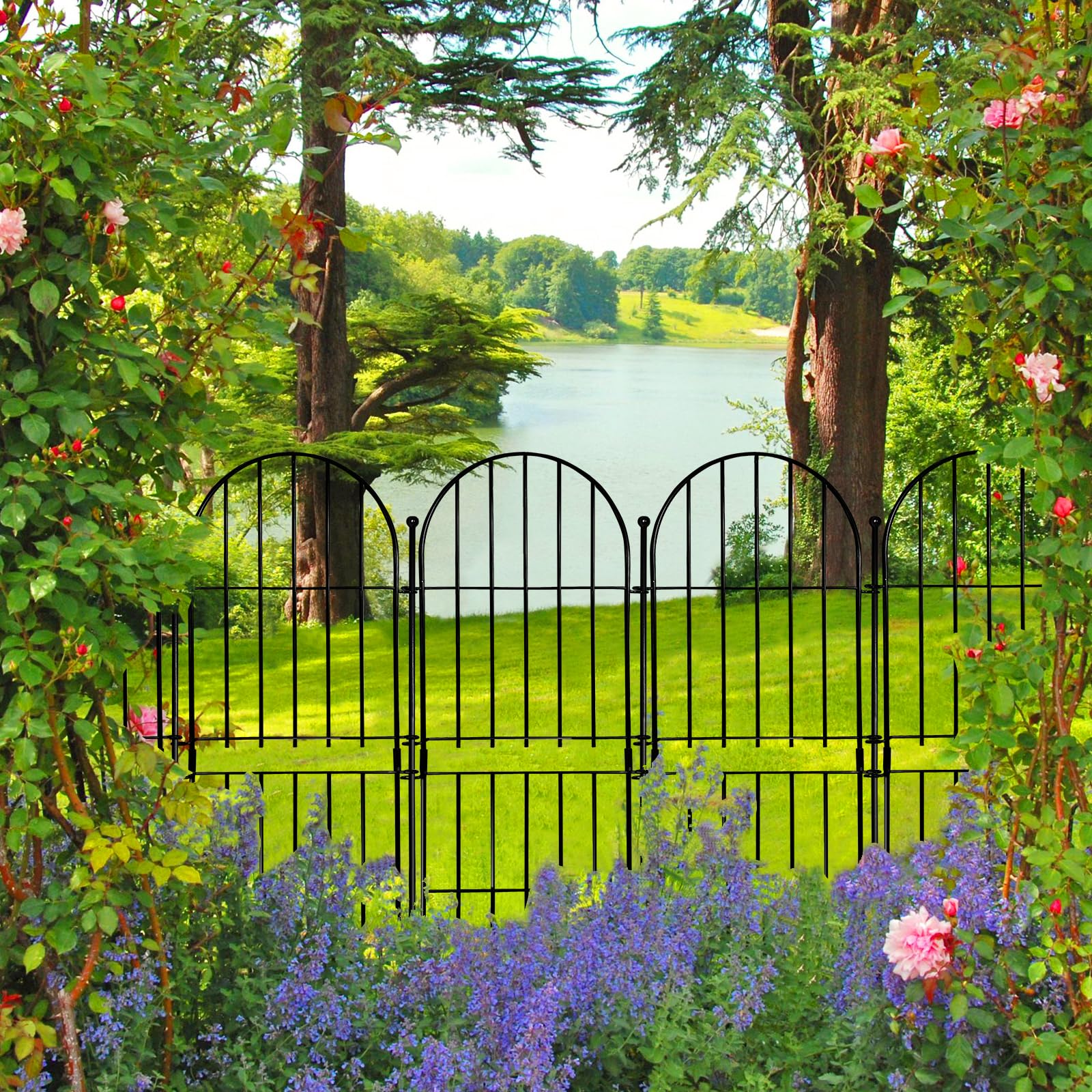 Thrivinest welded steel design with baked coating resists weather and wind.
