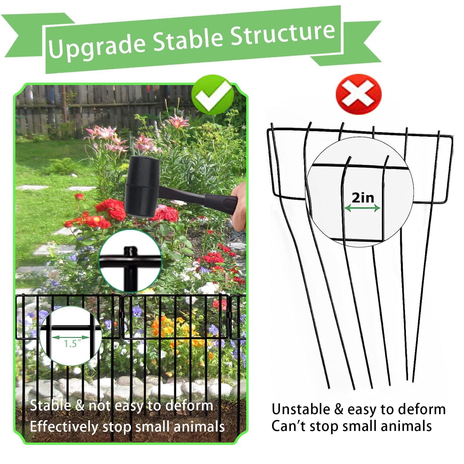Thrivinest Durable Welded Metal Wire provides sturdy yard protection.