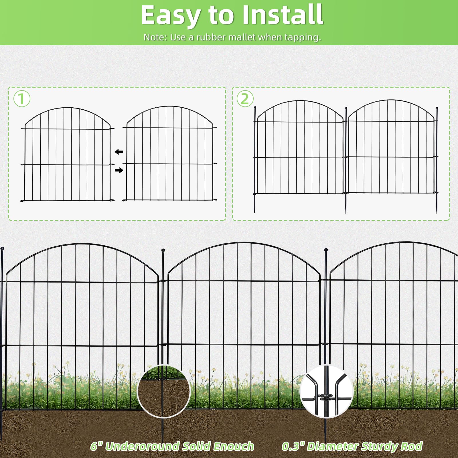 Thrivinest 24x24 inch panels form a 10-foot flexible garden border.