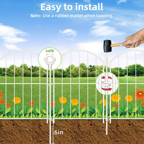 Thrivinest garden fence demonstrates no-dig setup with snap-circle system