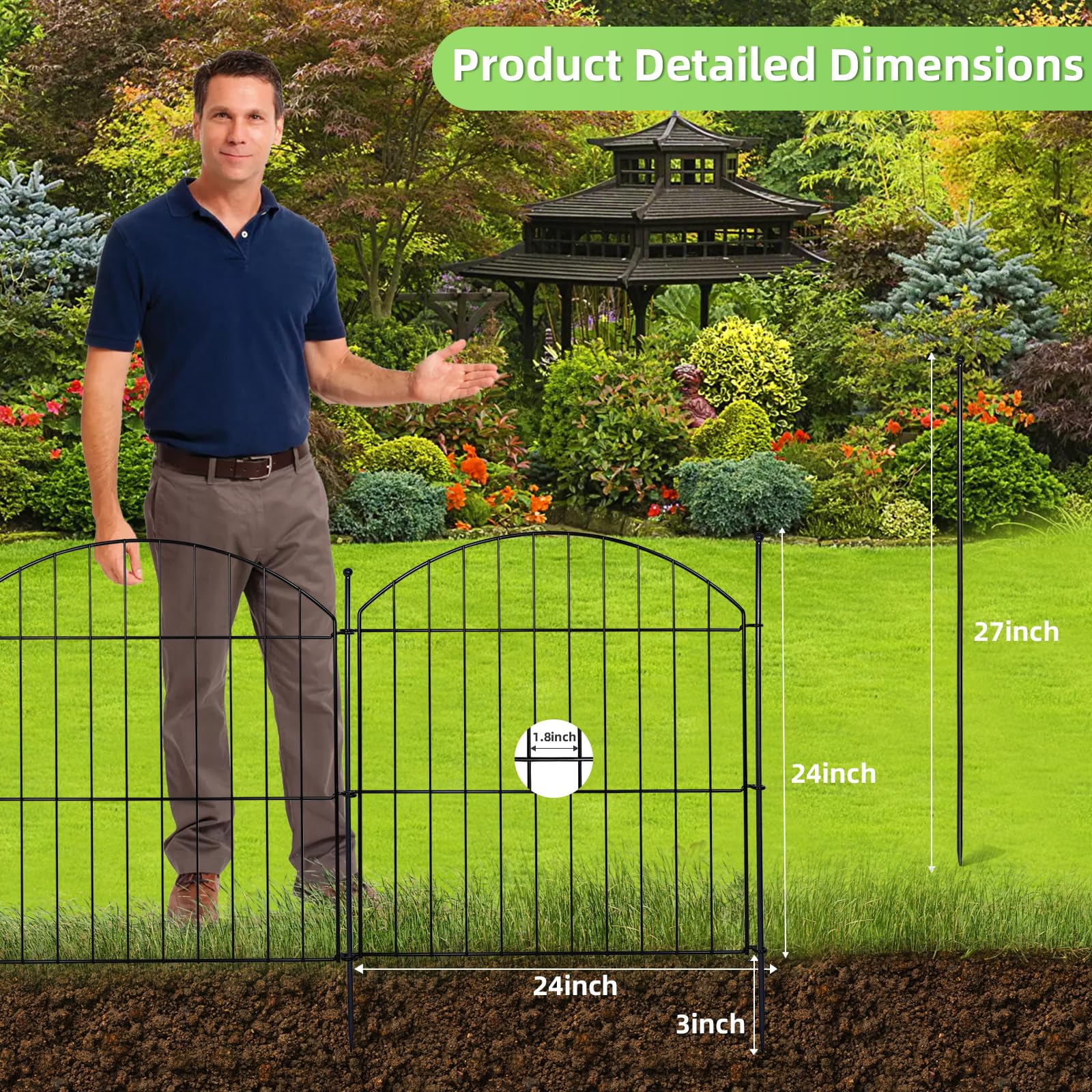 Thrivinest no-dig fence with snap circles simplifies setup and post anchoring.