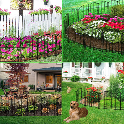 Thrivinest ornamental wire border edging complements plants and layout.
