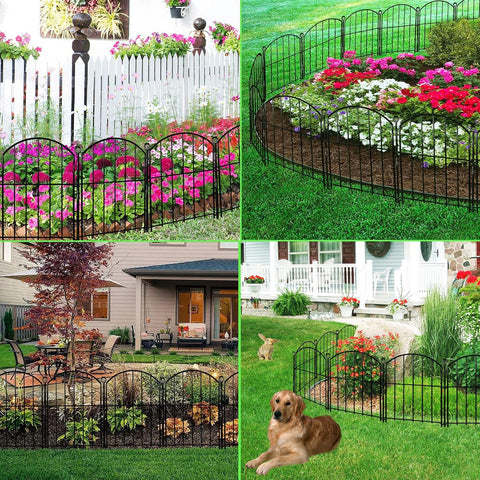 Thrivinest decorative fencing enhances yard decor while organizing plantings.