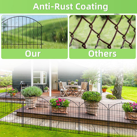 Thrivinest rustproof coating keeps the fence looking crisp in sun and rain.