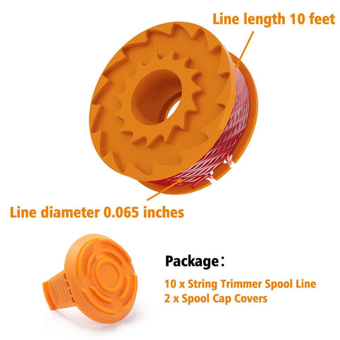 THTEN cap cover WA6531 GT ensures a secure spool fit for Worx weed eaters.