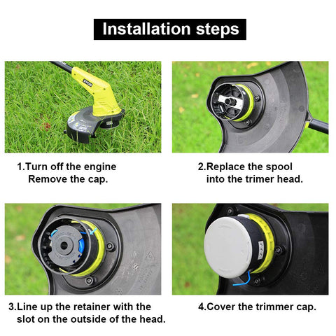 Pre-wound spool design speeds up setup for busy yard work.