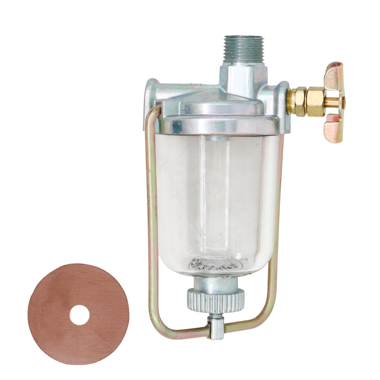 THUNDERMINGO fuel sediment bowl assembly inlet connection showing 3/8-18 npt compatibility.
