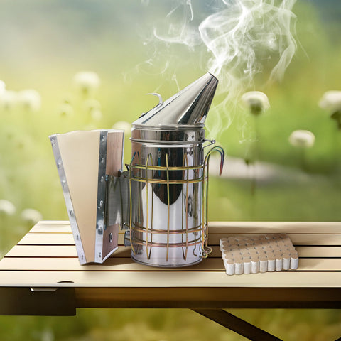 ThxBees Bee Hive Smoker ready for beekeeping setup in any apiary
