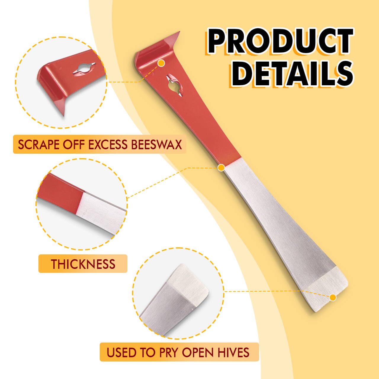 ThxBees stainless steel beekeeping tools ready for durable hive maintenance