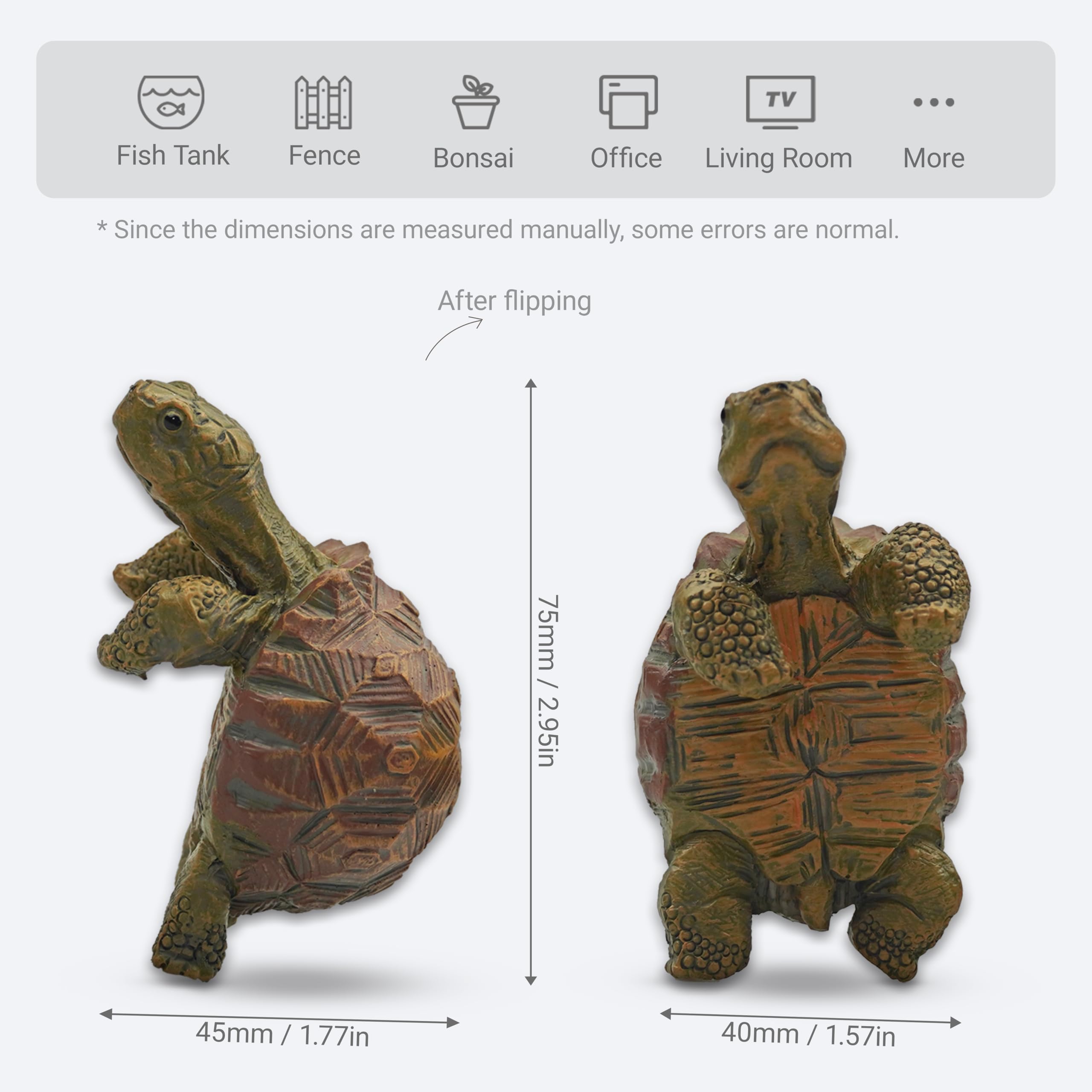 THXTYVM climbing turtle garden decor adds whimsy to outdoor planters.