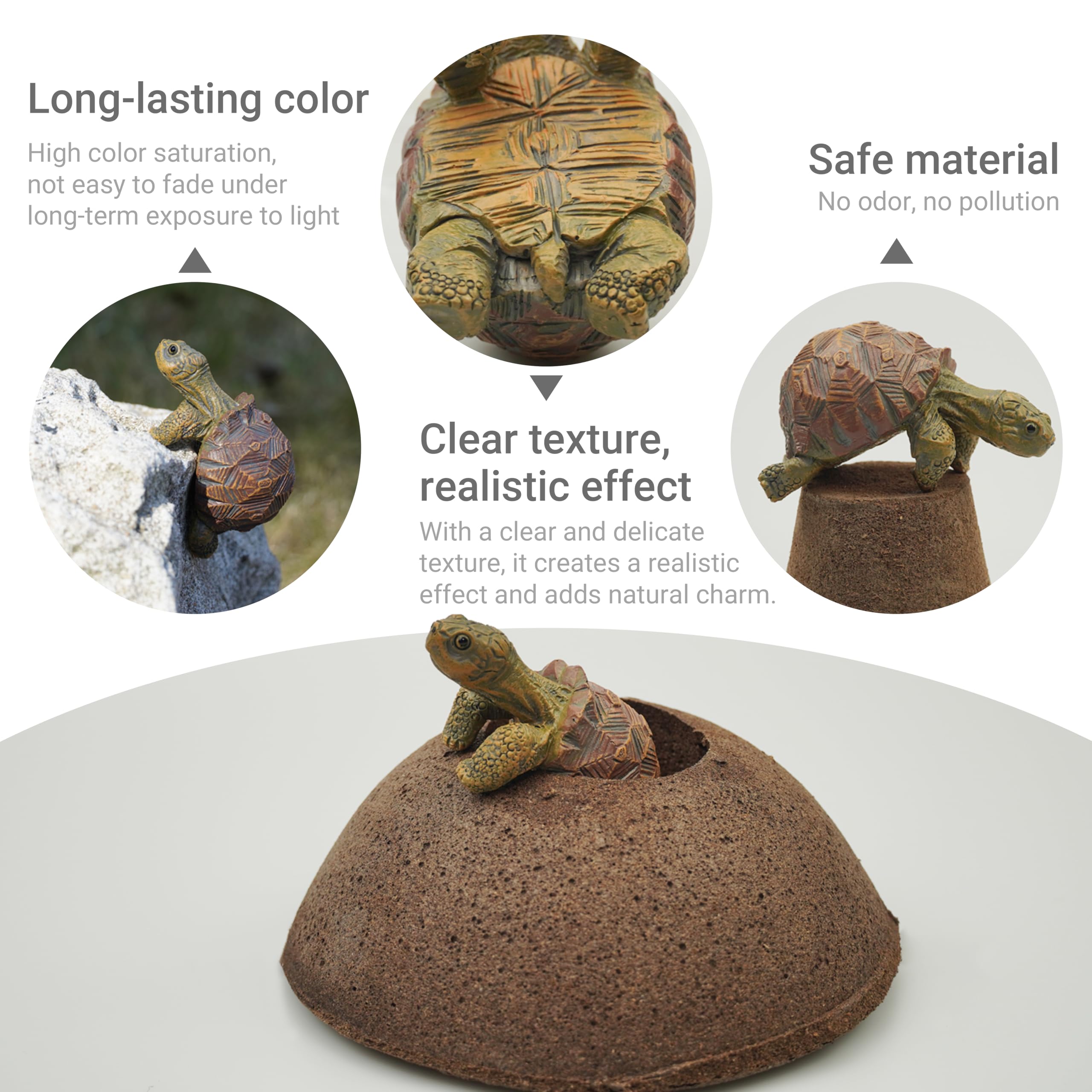 THXTYVM resin tortoise ornament enhances bonsai or terrarium displays.