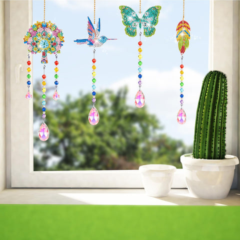Thyle heart-shaped diamond art suncatcher adds romantic glow to a window