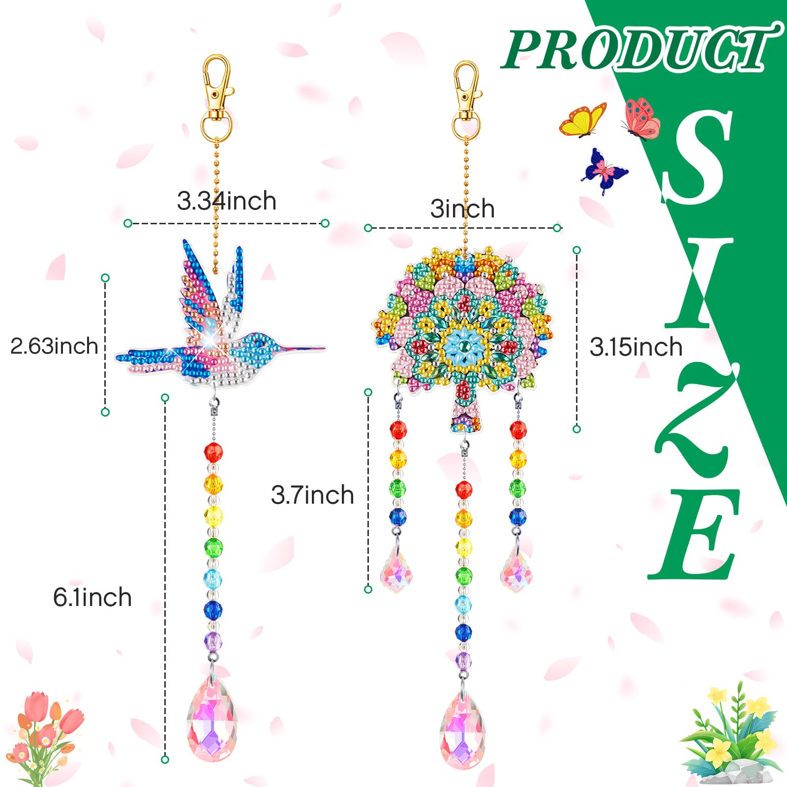 Thyle mandala diamond art suncatcher sparkles with light and focal color