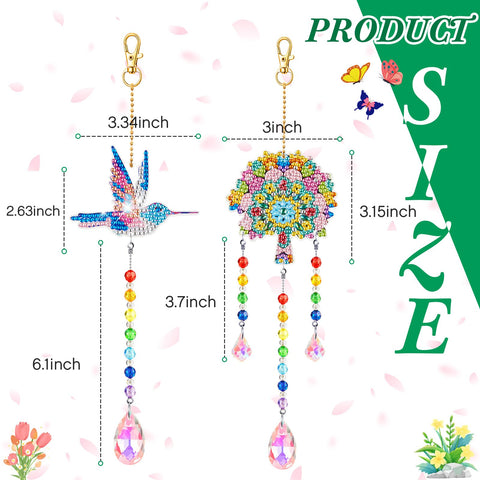 Thyle mandala diamond art suncatcher sparkles with light and focal color
