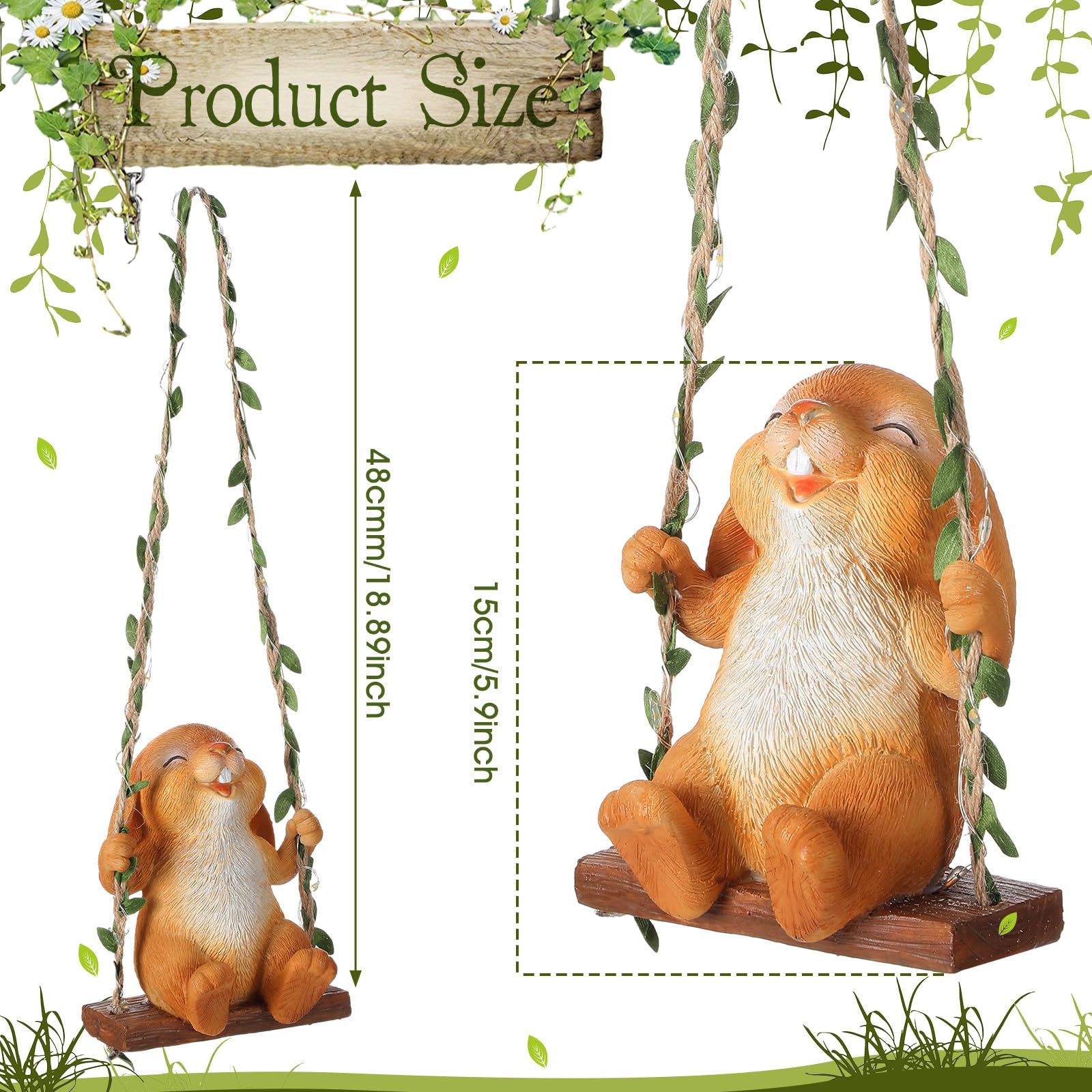 Thyle bunny resin detail close-up highlights craftsmanship and weatherproof finish