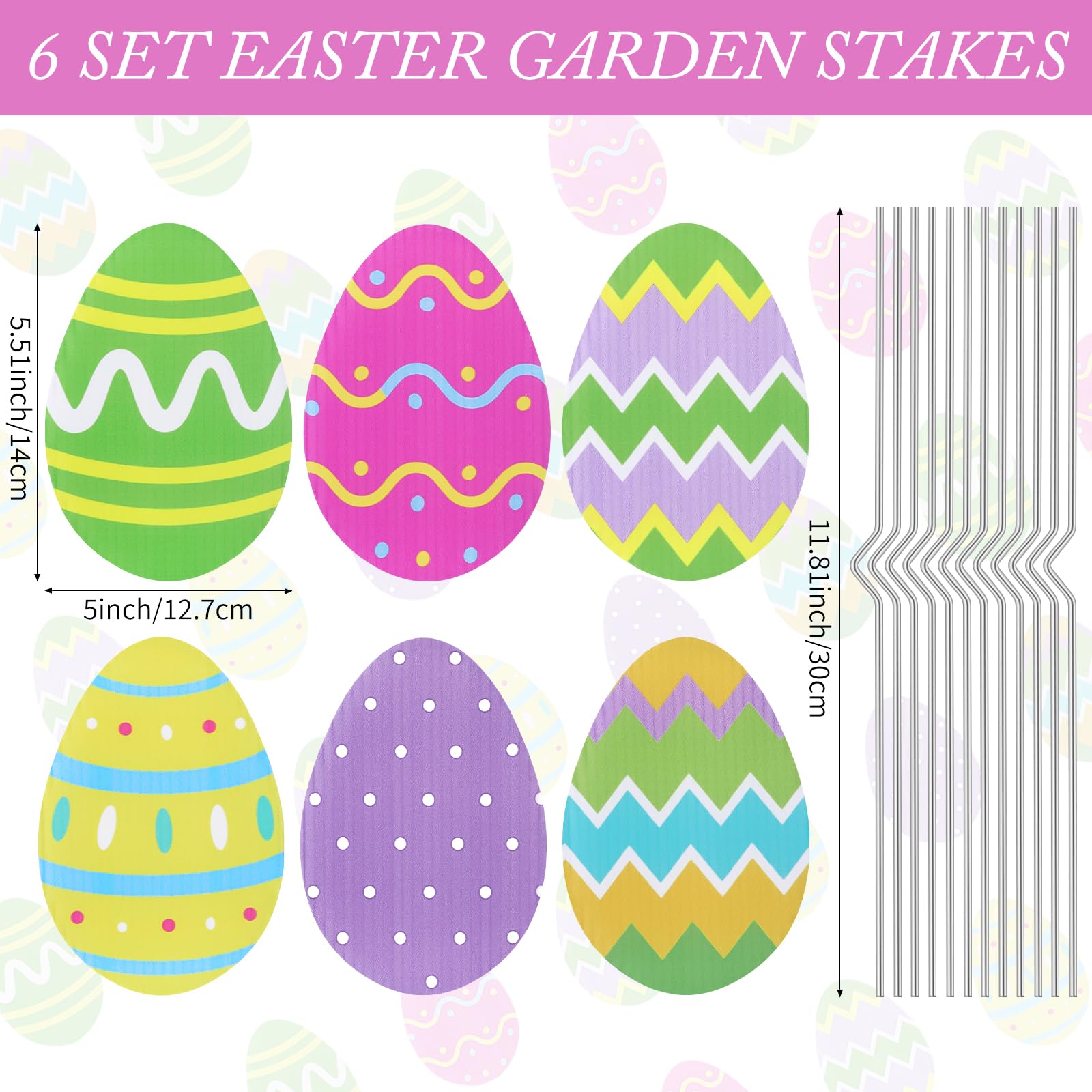 Thyle durable PP Easter egg signs designed for outdoor weather resistance.